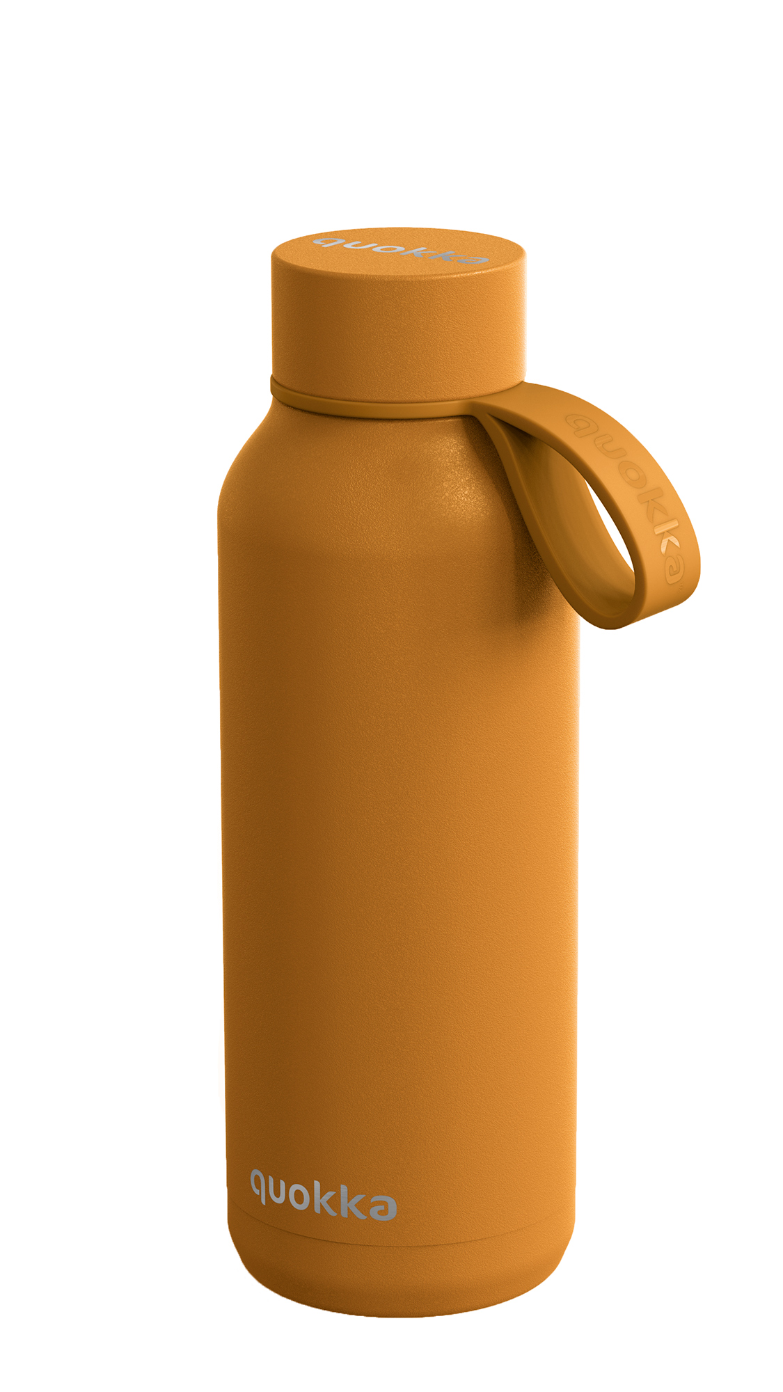 QUOKKA BOTELLA TERMO ACERO INOXIDABLE SOLID CON COLGADOR MUSTARD 510 ML