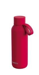 QUOKKA BOTELLA TERMO ACERO INOXIDABLE SOLID CON COLGADOR CHERRY RED 510 ML