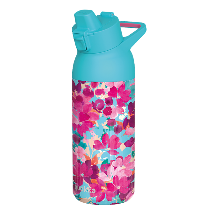 QUOKKA BOTELLA TERMO ACERO INOXIDABLE CON SIPPER TIDE FLORAL JUMBLE 700 ML