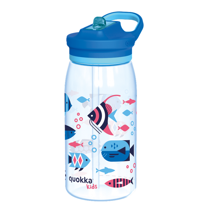 QUOKKA KIDS BOTELLA ECOZEN CON SIPPER GLOW SEA LIFE 580 ML