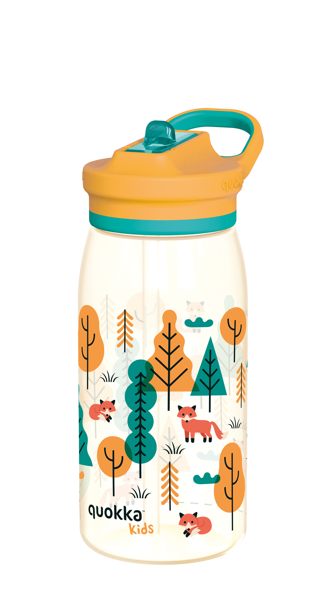 QUOKKA KIDS BOTELLA ECOZEN CON SIPPER GLOW FOREST 580 ML