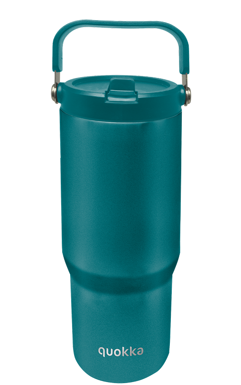 QUOKKA VASO COOL TERMO ACERO INOXIDABLE CON ASA CORE MIDNIGHT GREEN 860 ML