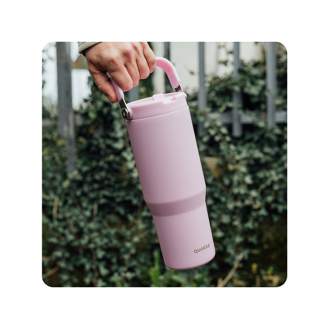 QUOKKA VASO COOL TERMO ACERO INOXIDABLE CON ASA CORE BLOSSOM PINK 860 ML