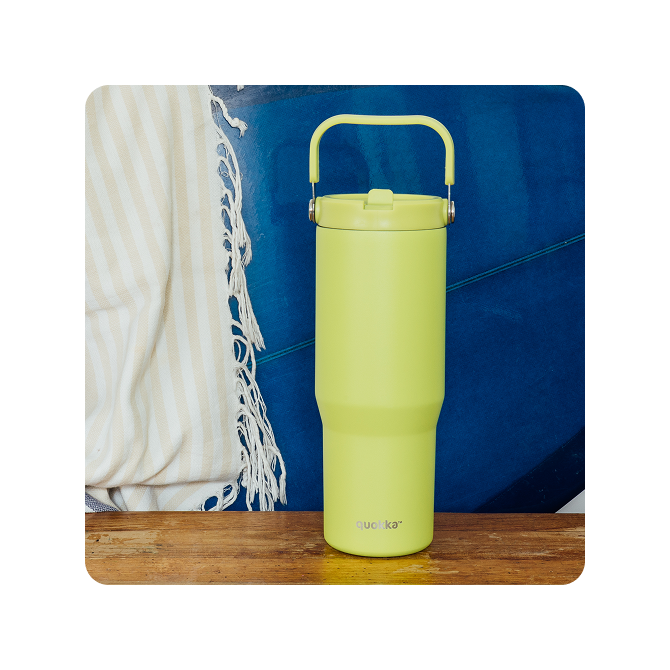 QUOKKA VASO COOL TERMO ACERO INOXIDABLE CON ASA CORE APPLE GREEN 860 ML