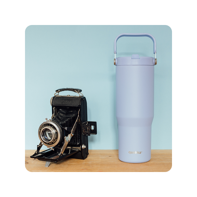 QUOKKA VASO COOL TERMO ACERO INOXIDABLE CON ASA CORE LAVENDER 860 ML