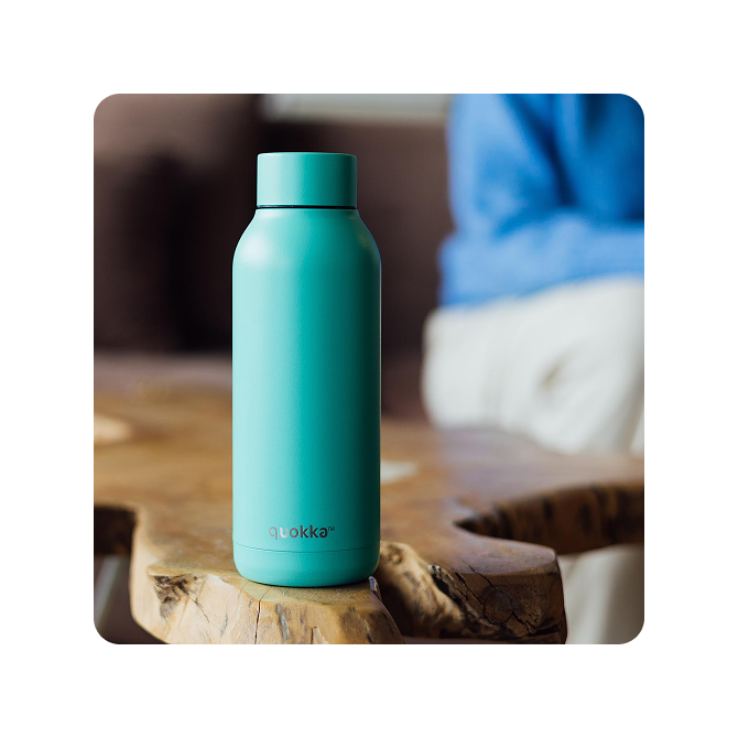 QUOKKA BOTELLA TERMO ACERO INOXIDABLE SOLID JADE GREEN 510 ML