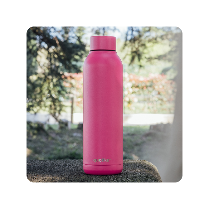 QUOKKA BOTELLA TERMO ACERO INOXIDABLE SOLID RASPBERRY PINK 630 ML