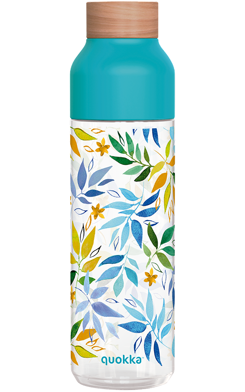 QUOKKA BOTELLA ECOZEN ICE WATERCOLOR LEAVES 840 ML