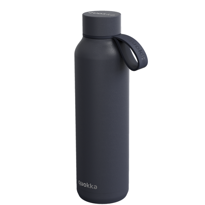 QUOKKA BOTELLA TERMO ACERO INOXIDABLE SOLID CON COLGADOR SLATE 630 ML