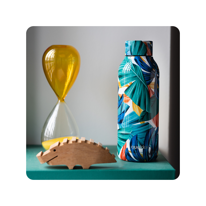 QUOKKA BOTELLA TERMO ACERO INOXIDABLE SOLID COLOR JUNGLE 510 ML