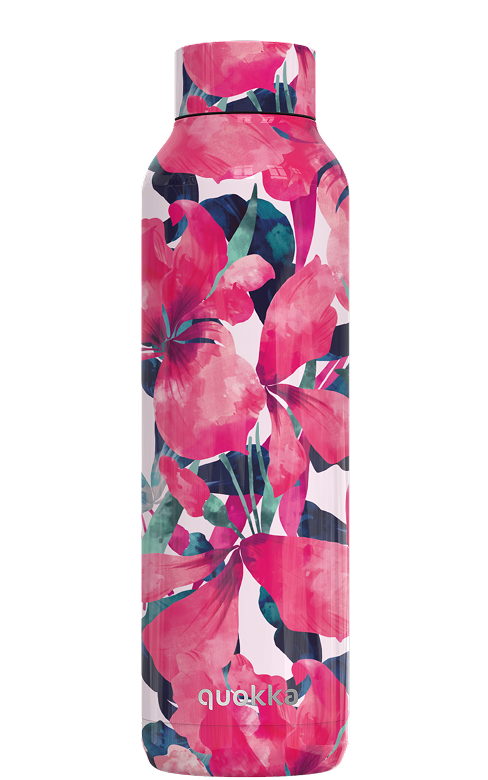 QUOKKA BOTELLA TERMO ACERO INOXIDABLE SOLID PINK BLOOM 630 ML