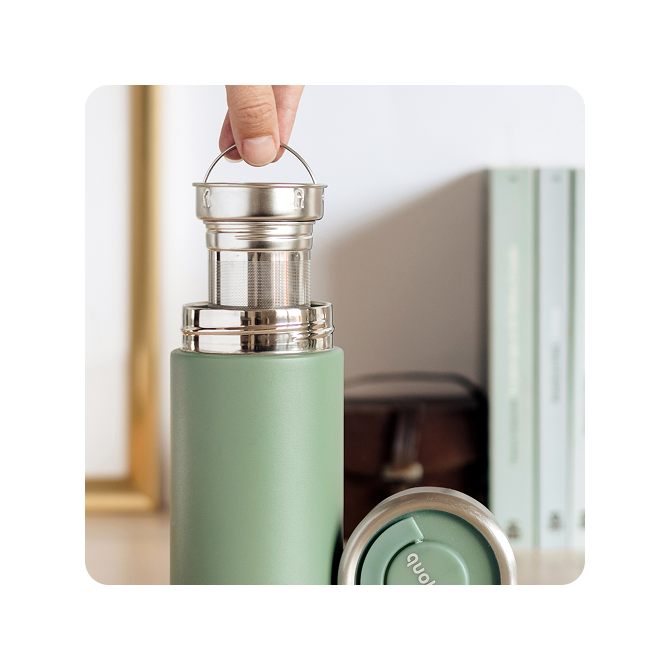 QUOKKA VASO CAFE TERMICO ACERO INOXIDABLE BOOST PINE 400 ML