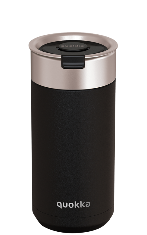 QUOKKA VASO CAFE TERMICO ACERO INOXIDABLE BOOST CARBON BLACK 400 ML