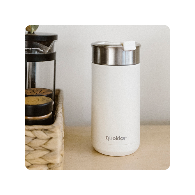 QUOKKA VASO CAFE TERMICO ACERO INOXIDABLE BOOST NUDE 400 ML