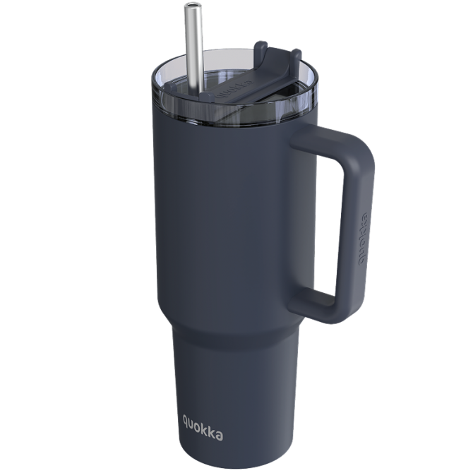 QUOKKA TAZA TERMO ACERO INOXIDABLE STREAM BLACK XL 1200 ML