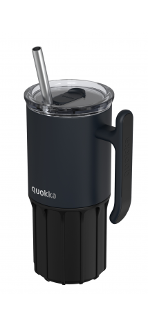 QUOKKA TAZA TERMO ACERO INOXIDABLE CON BASE DE SILICONA UMI BLACK 720 ML
