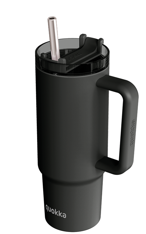 QUOKKA TAZA TERMO ACERO INOXIDABLE STREAM BLACK 950 ML