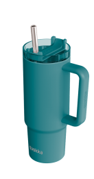 QUOKKA TAZA TERMO ACERO INOXIDABLE STREAM MIDNIGHT GREEN 950 ML
