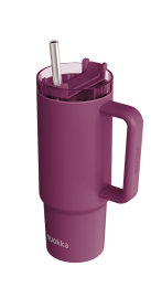 QUOKKA TAZA TERMO ACERO INOXIDABLE STREAM BURGUNDY 950 ML
