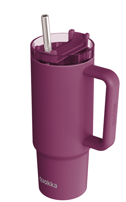 QUOKKA TAZA TERMO ACERO INOXIDABLE STREAM BURGUNDY 950 ML