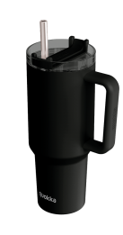 QUOKKA TAZA TERMO ACERO INOXIDABLE STREAM JET BLACK 1200 ML