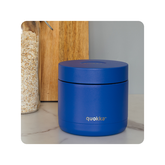 QUOKKA RECIPIENTE COMIDA TERMICO ACERO INOXIDABLE WHIM DUSK BLUE 600 ML