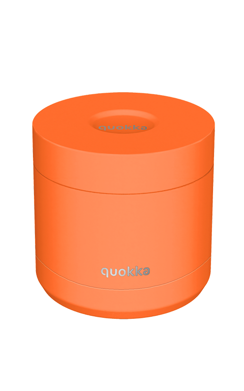 QUOKKA RECIPIENTE COMIDA TERMICO ACERO INOXIDABLE WHIM PAPAYA ORANGE 600 ML