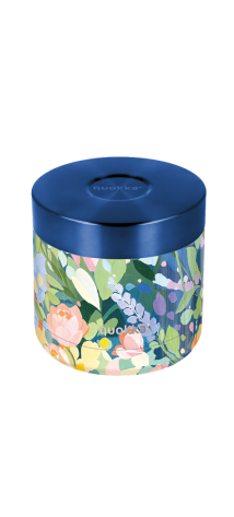 QUOKKA RECIPIENTE COMIDA TERMICO ACERO INOXIDABLE WHIM FLORAL PARTY 600 ML