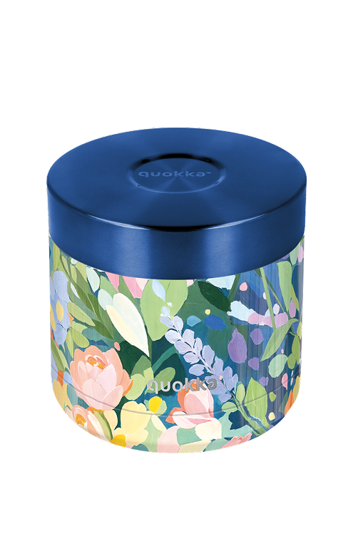 QUOKKA RECIPIENTE COMIDA TERMICO ACERO INOXIDABLE WHIM FLORAL PARTY 600 ML