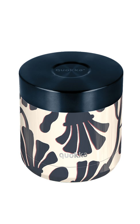 QUOKKA RECIPIENTE COMIDA TERMICO ACERO INOXIDABLE WHIM ABSTRACT LEAVES 600 ML