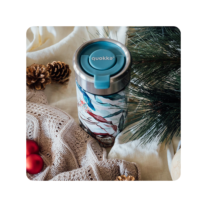 QUOKKA VASO CAFE TERMICO ACERO INOXIDABLE BOOST BOUQUET 400 ML