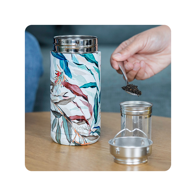 QUOKKA VASO CAFE TERMICO ACERO INOXIDABLE BOOST BOUQUET 400 ML