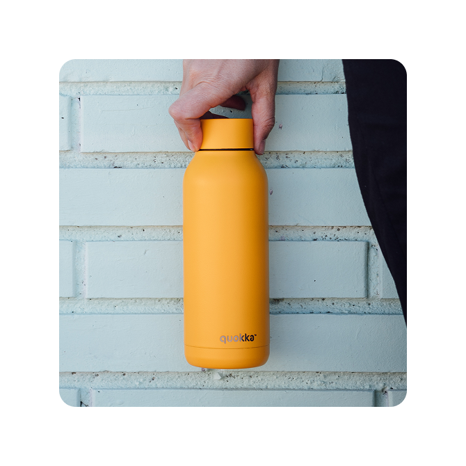 QUOKKA BOTELLA TERMO ACERO INOXIDABLE SOLID AMBER YELLOW 510 ML