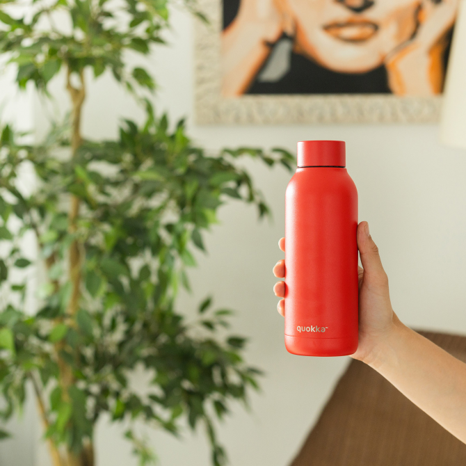 QUOKKA BOTELLA TERMO ACERO INOXIDABLE SOLID LAVA POWDER 510 ML