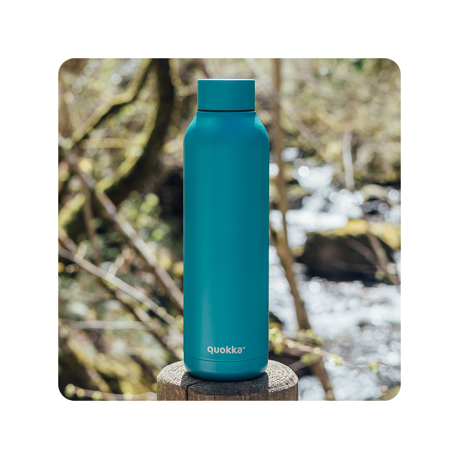 QUOKKA BOTELLA TERMO ACERO INOXIDABLE SOLID MIDNIGHT GREEN 630 ML