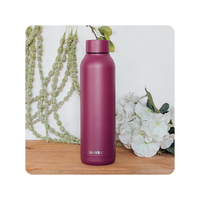 QUOKKA BOTELLA TERMO ACERO INOXIDABLE SOLID BURGUNDY 630 ML