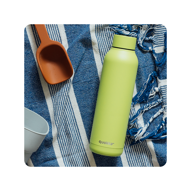 QUOKKA BOTELLA TERMO ACERO INOXIDABLE SOLID APPLE GREEN 630 ML