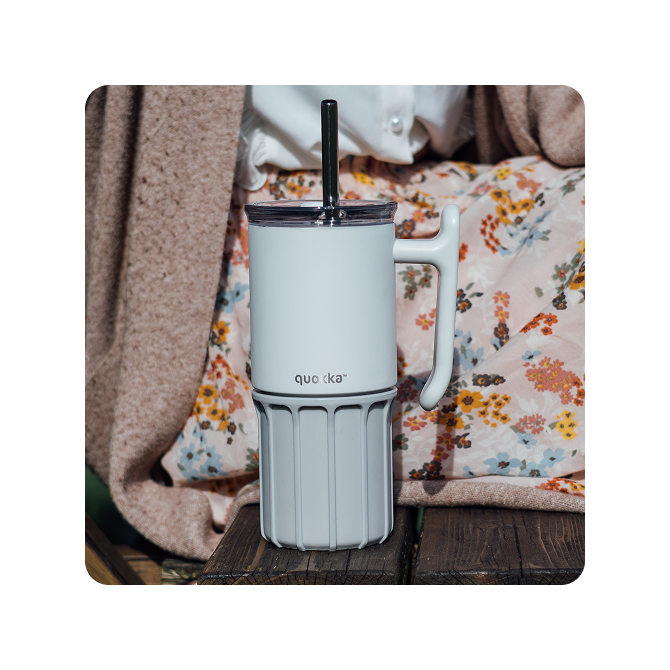 QUOKKA TAZA TERMO ACERO INOXIDABLE CON BASE DE SILICONA UMI IVORY 720 ML