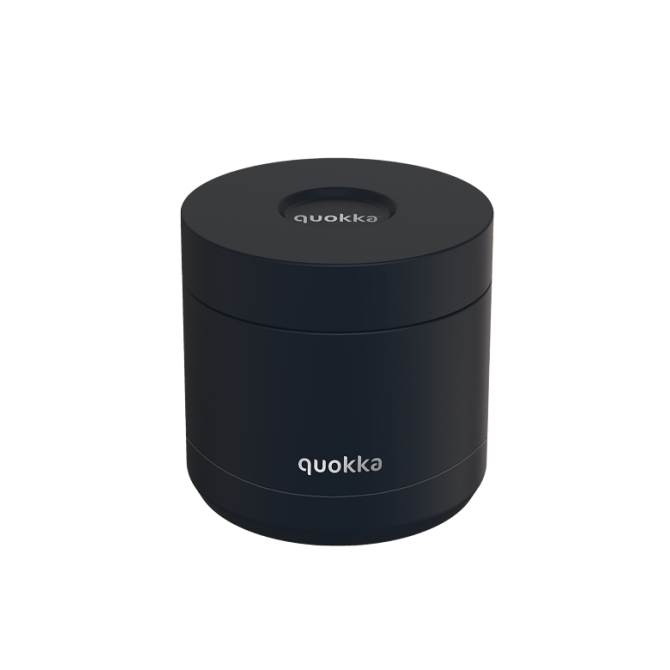 QUOKKA RECIPIENTE COMIDA TERMICO ACERO INOXIDABLE WHIM BLACK 600 ML