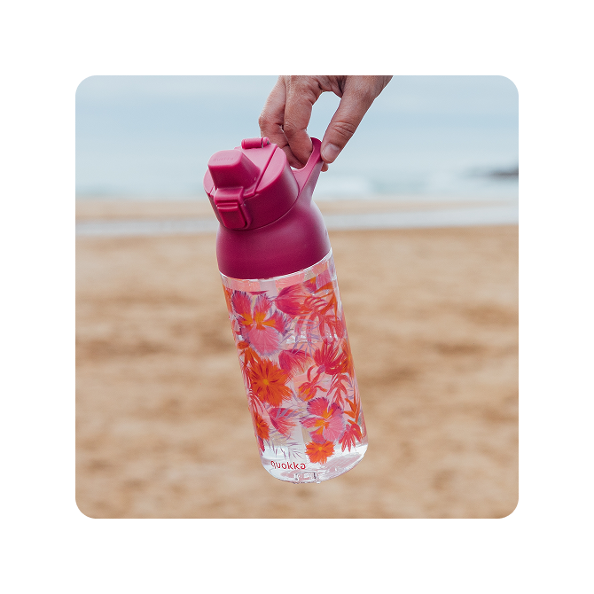 QUOKKA BOTELLA ECOZEN SWIFT RED FLOWERS 785 ML