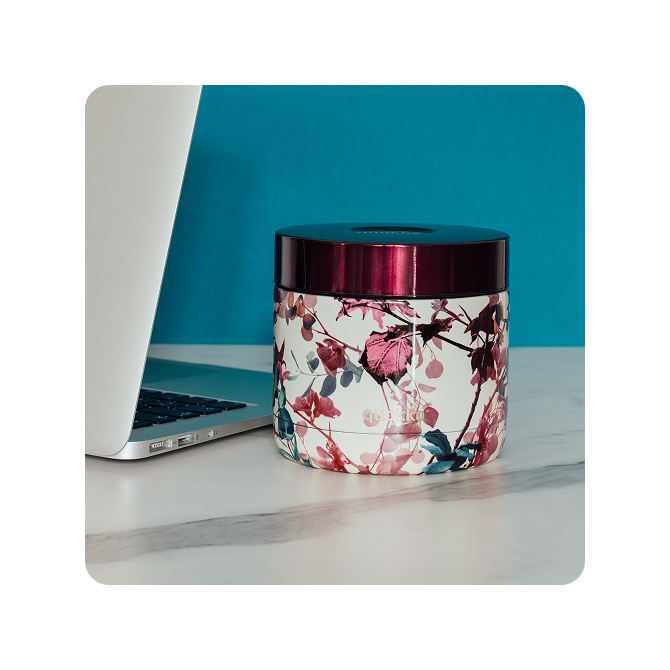 QUOKKA RECIPIENTE COMIDA TERMICO ACERO INOXIDABLE WHIM TREE BRANCHES 600 ML