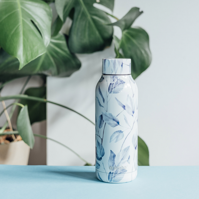 QUOKKA BOTELLA TERMO ACERO INOXIDABLE SOLID GRAY BOUQUET 510 ML