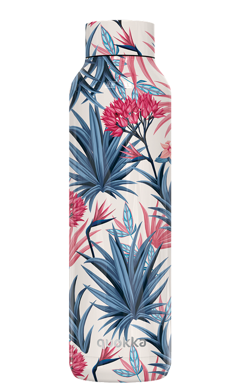 QUOKKA BOTELLA TERMO ACERO INOXIDABLE SOLID BLUE GARDEN 630 ML