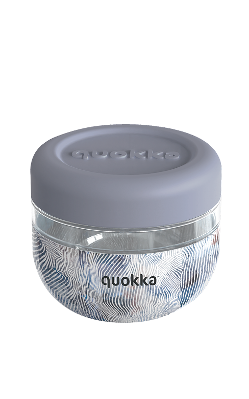 QUOKKA RECIPIENTE COMIDA MS CON FUNDA DE SILICONA BUBBLE ZEN 500 ML