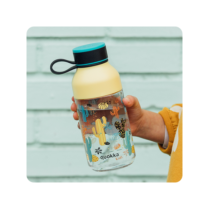 QUOKKA KIDS BOTELLA ECOZEN ICE CON COLGADOR CACTUS 430 ML