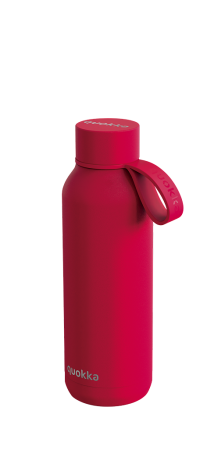 QUOKKA BOTELLA TERMO ACERO INOXIDABLE SOLID CON COLGADOR CHERRY RED 510 ML