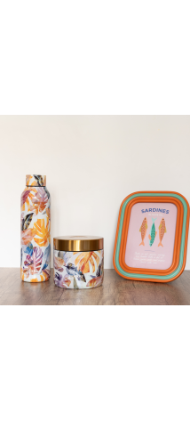 QUOKKA LOTE RECIPIENTE ACERO INOX. Y BOTELLA TERMO ACERO INOX. (40110 +12184)