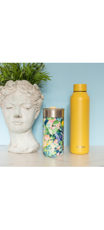 QUOKKA LOTE VASO CAFE TERMICO ACERO INOX. Y BOTELLA TERMO ACERO INOX. (41361 +12066)