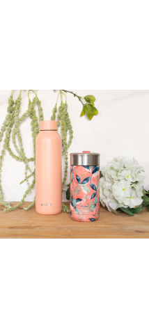 QUOKKA LOTE VASO CAFE TERMICO ACERO INOX. Y BOTELLA TERMO ACERO INOX. (41364 + 12099)