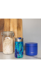 QUOKKA LOTE VASO CAFE TERMICO ACERO INOX. Y RECIPIENTE ACERO INOX. (40066 + 40360)